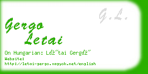 gergo letai business card